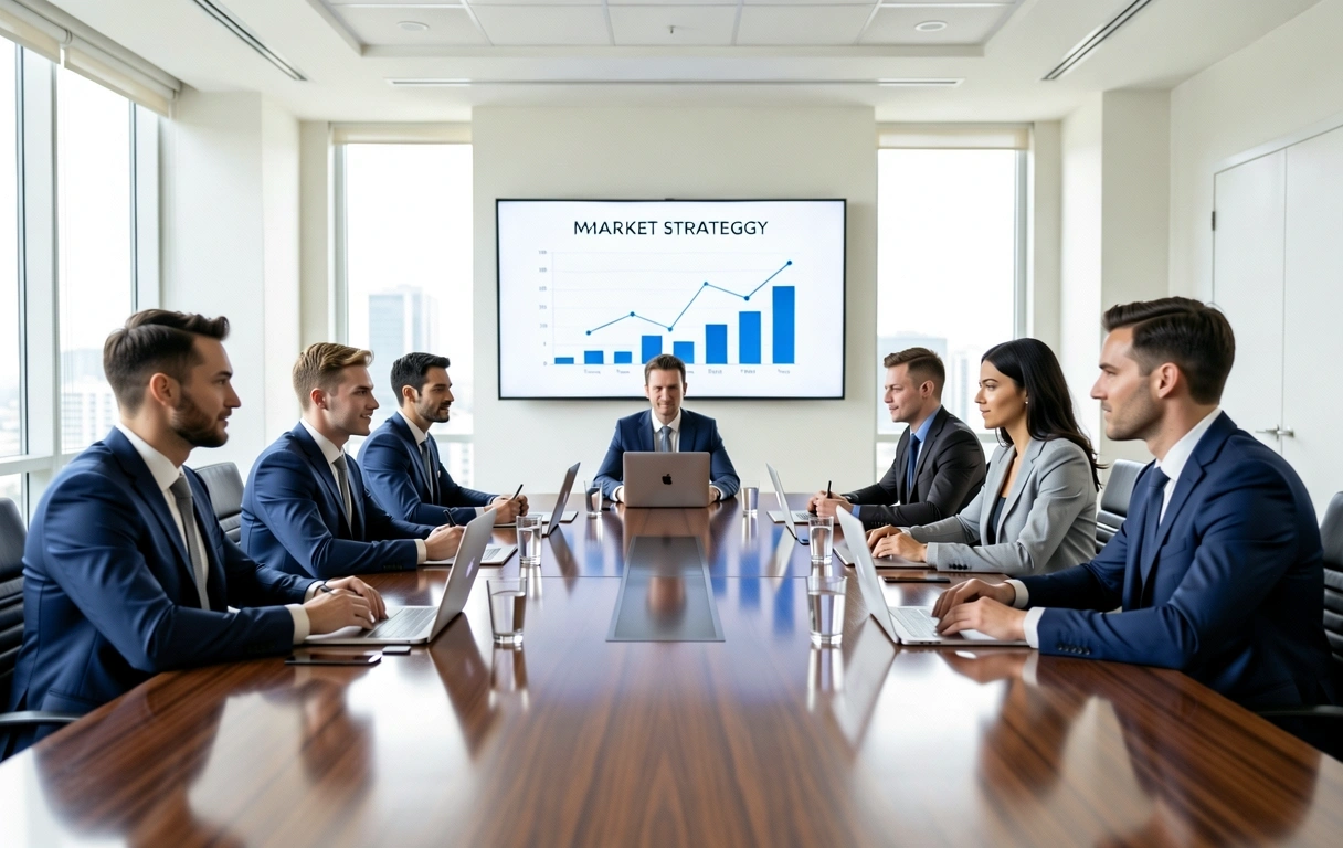 Boardroom for market strategy sessions