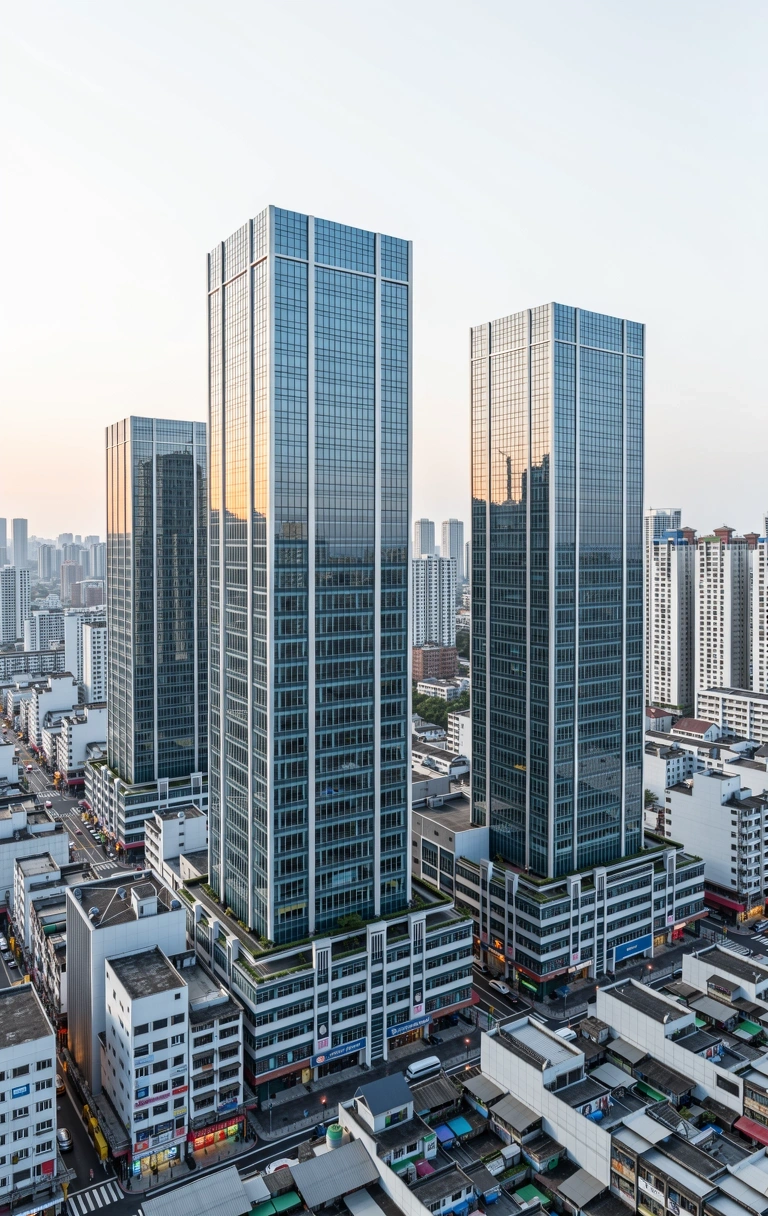 Taipei business district skyline